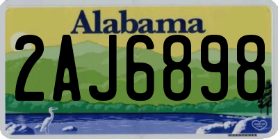 AL license plate 2AJ6898