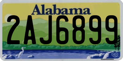 AL license plate 2AJ6899