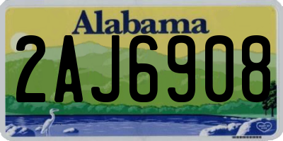 AL license plate 2AJ6908