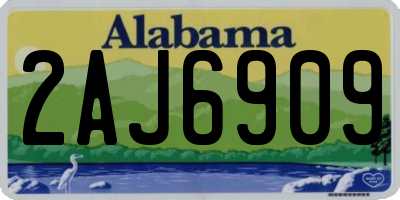 AL license plate 2AJ6909