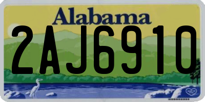 AL license plate 2AJ6910