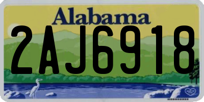 AL license plate 2AJ6918