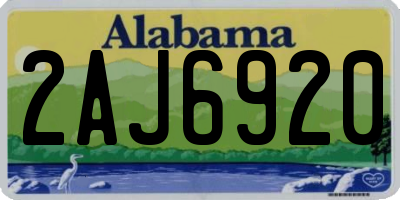 AL license plate 2AJ6920