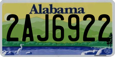 AL license plate 2AJ6922