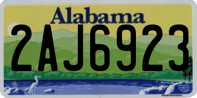 AL license plate 2AJ6923