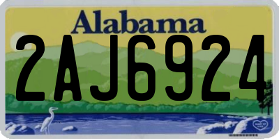 AL license plate 2AJ6924