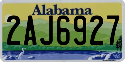 AL license plate 2AJ6927