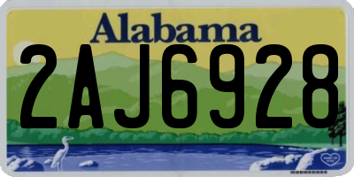 AL license plate 2AJ6928