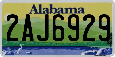 AL license plate 2AJ6929