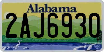 AL license plate 2AJ6930