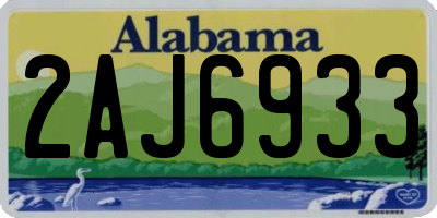 AL license plate 2AJ6933