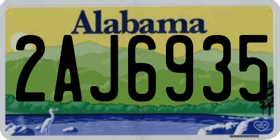 AL license plate 2AJ6935