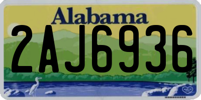 AL license plate 2AJ6936