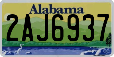 AL license plate 2AJ6937