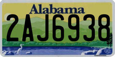 AL license plate 2AJ6938