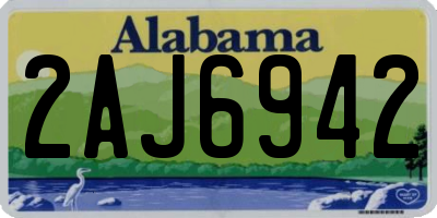 AL license plate 2AJ6942