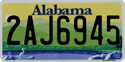 AL license plate 2AJ6945