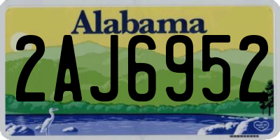 AL license plate 2AJ6952