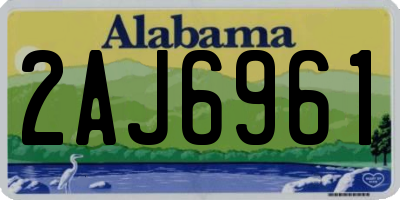 AL license plate 2AJ6961