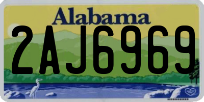 AL license plate 2AJ6969