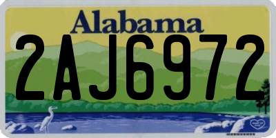 AL license plate 2AJ6972