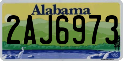 AL license plate 2AJ6973