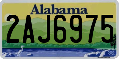 AL license plate 2AJ6975