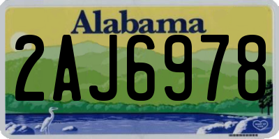 AL license plate 2AJ6978