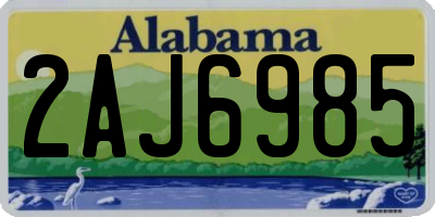 AL license plate 2AJ6985