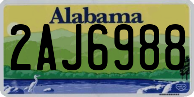 AL license plate 2AJ6988