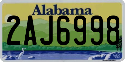 AL license plate 2AJ6998