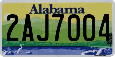 AL license plate 2AJ7004