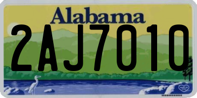 AL license plate 2AJ7010