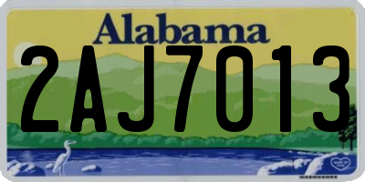 AL license plate 2AJ7013