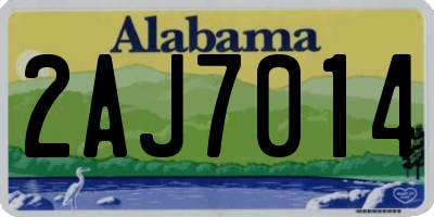 AL license plate 2AJ7014