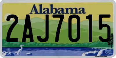 AL license plate 2AJ7015