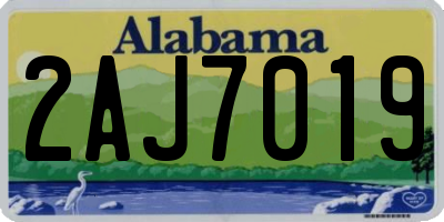 AL license plate 2AJ7019