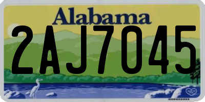AL license plate 2AJ7045