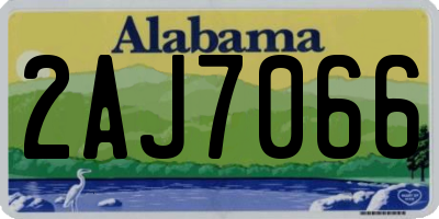 AL license plate 2AJ7066
