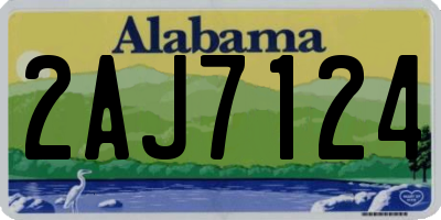 AL license plate 2AJ7124