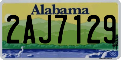 AL license plate 2AJ7129
