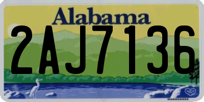 AL license plate 2AJ7136