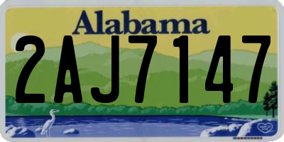 AL license plate 2AJ7147
