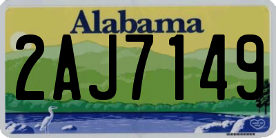 AL license plate 2AJ7149
