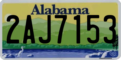 AL license plate 2AJ7153