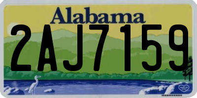 AL license plate 2AJ7159
