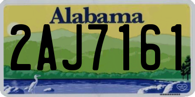 AL license plate 2AJ7161