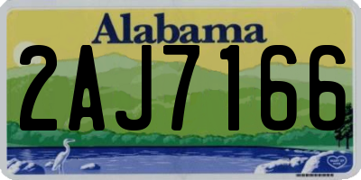 AL license plate 2AJ7166