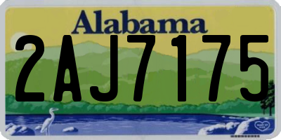 AL license plate 2AJ7175