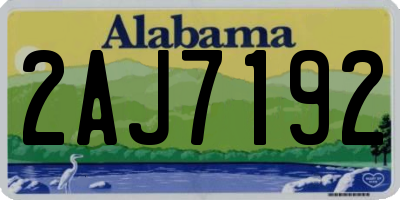 AL license plate 2AJ7192
